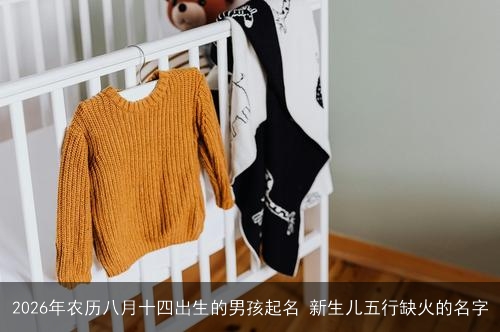 2026年农历八月十四出生的男孩起名 新生儿五行缺火的名字
