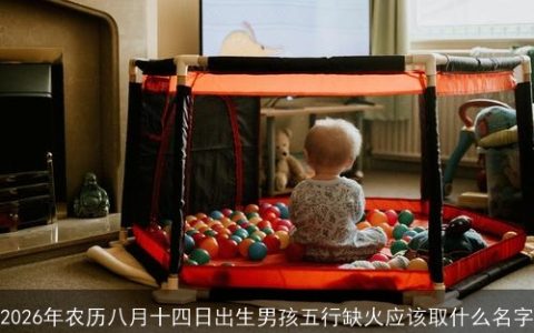 2026年农历八月十四日出生男孩五行缺火应该取什么名字