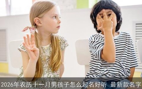 2026年农历十一月男孩子怎么起名好听 最新款名字