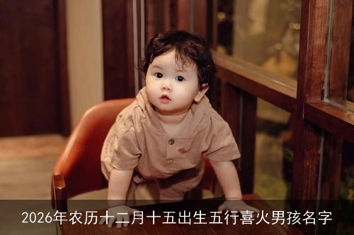 2026年农历十二月十五出生五行喜火男孩名字