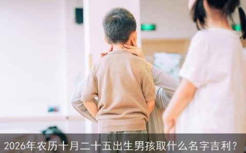 2026年农历十月二十五出生男孩取什么名字吉利？