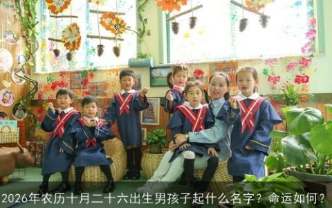 2026年农历十月二十六出生男孩子起什么名字？命运如何？