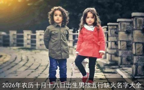 2026年农历十月十八日出生男孩五行缺火名字大全