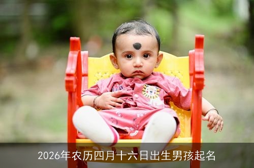 2026年农历四月十六日出生男孩起名