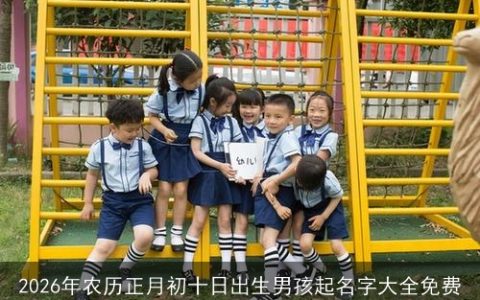 2026年农历正月初十日出生男孩起名字大全免费