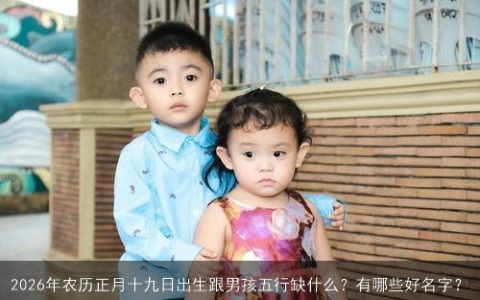2026年农历正月十九日出生跟男孩五行缺什么？有哪些好名字？