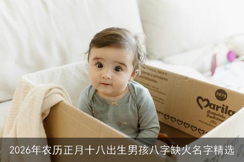 2026年农历正月十八出生男孩八字缺火名字精选
