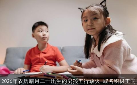 2026年农历腊月二十出生的男孩五行缺火 取名积极正向