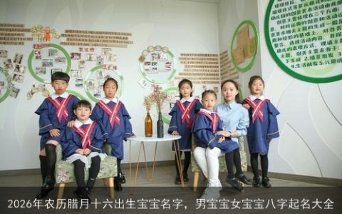 2026年农历腊月十六出生宝宝名字，男宝宝女宝宝八字起名大全