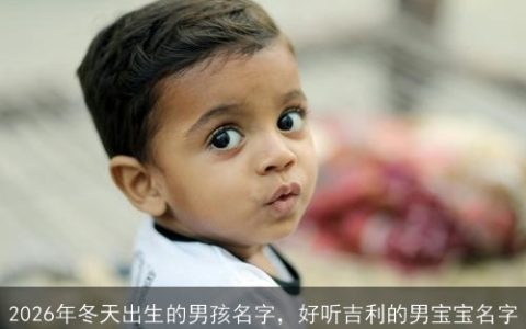 2026年冬天出生的男孩名字，好听吉利的男宝宝名字