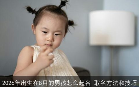 2026年出生在8月的男孩怎么起名 取名方法和技巧