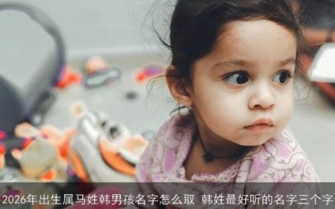 2026年出生属马姓韩男孩名字怎么取 韩姓最好听的名字三个字