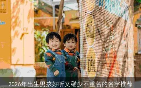 2026年出生男孩好听又稀少不重名的名字推荐