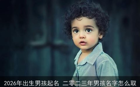 2026年出生男孩起名 二零二三年男孩名字怎么取