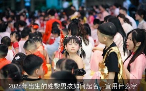 2026年出生的姓黎男孩如何起名，宜用什么字