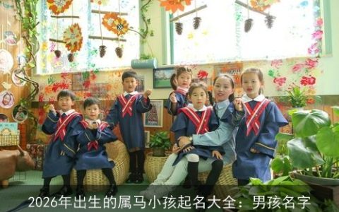 2026年出生的属马小孩起名大全：男孩名字