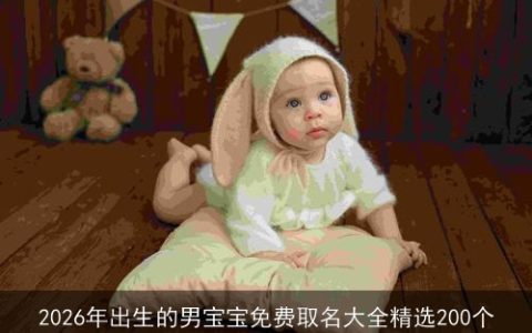 2026年出生的男宝宝免费取名大全精选200个