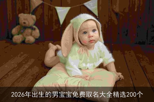 2026年出生的男宝宝免费取名大全精选200个