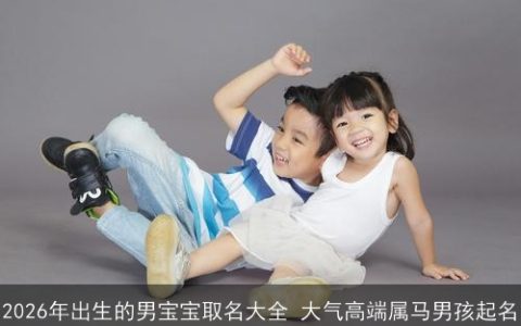 2026年出生的男宝宝取名大全 大气高端属马男孩起名