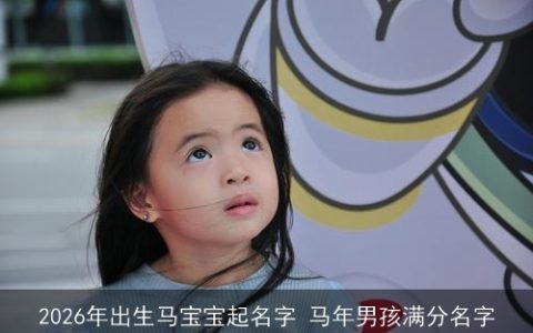 2026年出生马宝宝起名字 马年男孩满分名字