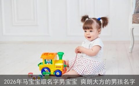 2026年马宝宝取名字男宝宝 爽朗大方的男孩名字