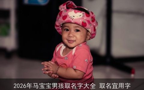 2026年马宝宝男孩取名字大全 取名宜用字