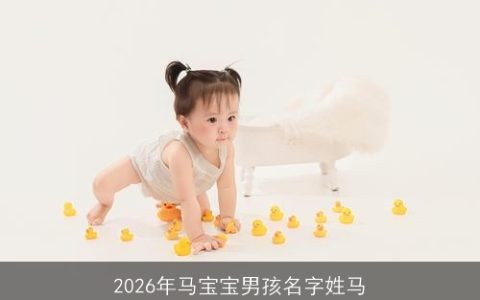 2026年马宝宝男孩名字姓马