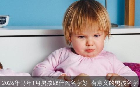 2026年马年1月男孩取什么名字好 有意义的男孩名字