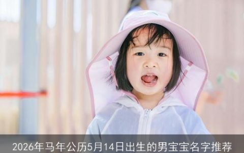2026年马年公历5月14日出生的男宝宝名字推荐