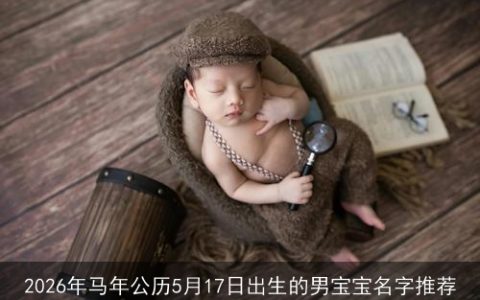 2026年马年公历5月17日出生的男宝宝名字推荐