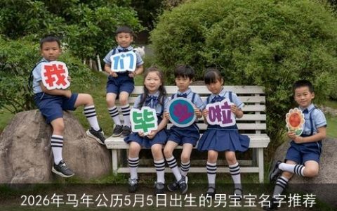 2026年马年公历5月5日出生的男宝宝名字推荐