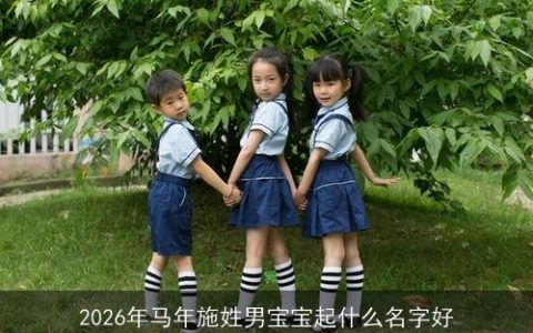 2026年马年施姓男宝宝起什么名字好