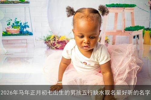 2026年马年正月初七出生的男孩五行缺水取名最好听的名字