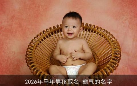 2026年马年男孩取名 霸气的名字