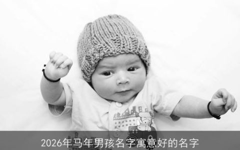 2026年马年男孩名字寓意好的名字