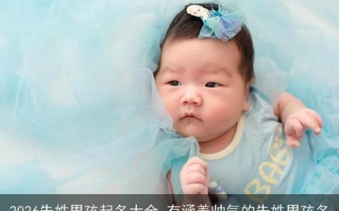 2026朱姓男孩起名大全 有涵养帅气的朱姓男孩名