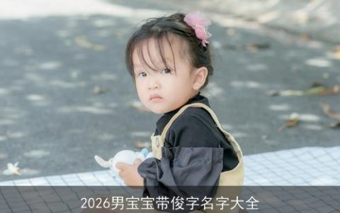 2026男宝宝带俊字名字大全