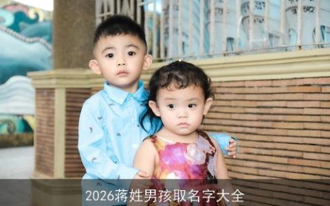 2026蒋姓男孩取名字大全