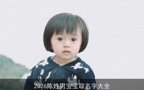 2026陈姓男宝宝取名字大全