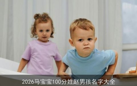 2026马宝宝100分姓赵男孩名字大全