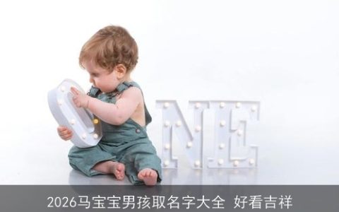 2026马宝宝男孩取名字大全 好看吉祥