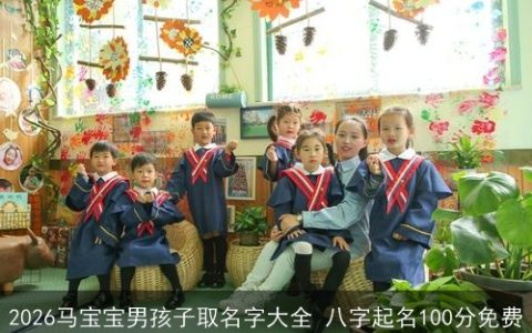 2026马宝宝男孩子取名字大全 八字起名100分免费