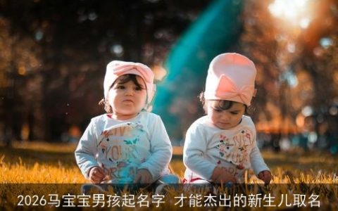 2026马宝宝男孩起名字 才能杰出的新生儿取名