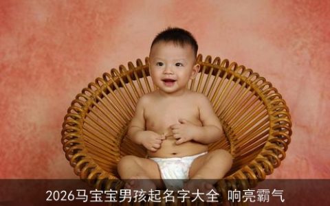 2026马宝宝男孩起名字大全 响亮霸气