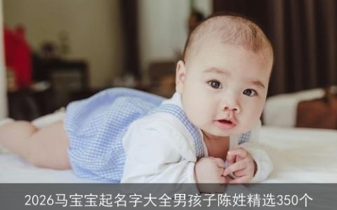 2026马宝宝起名字大全男孩子陈姓精选350个