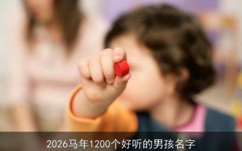 2026马年1200个好听的男孩名字