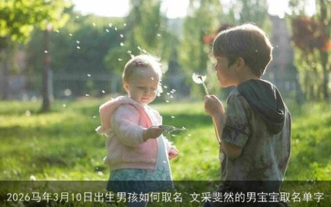 2026马年3月10日出生男孩如何取名 文采斐然的男宝宝取名单字