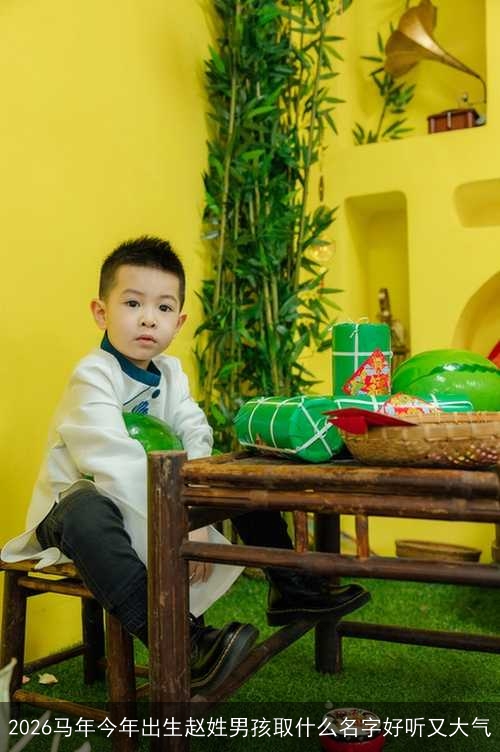 2026马年今年出生赵姓男孩取什么名字好听又大气
