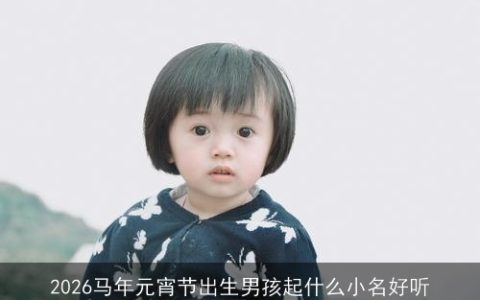2026马年元宵节出生男孩起什么小名好听