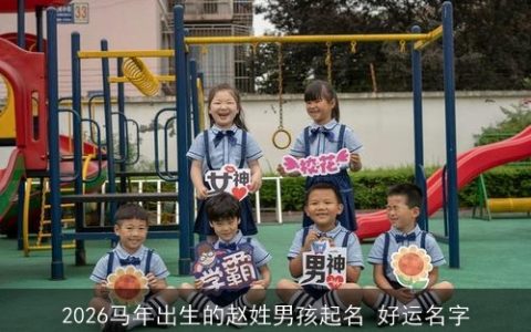 2026马年出生的赵姓男孩起名 好运名字
